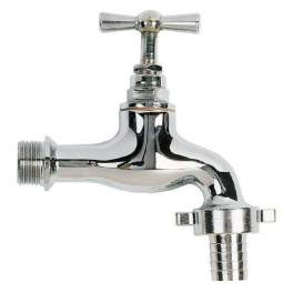 Chromium-plated watering tap, 20x27 nose, 15x21 male - WATTS - Référence fabricant : 136919