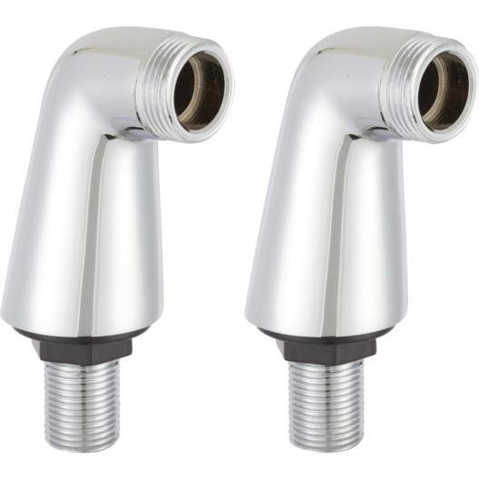 Pair of double male luxury groove fittings 15 x 21 / 20 x 27