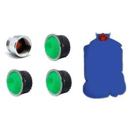 Kit di risparmio idrico per doccia, rubinetto e toilette - Ecogam - Référence fabricant : A-00372