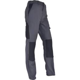 Pantalon de travail confort taille 38, gris Anthracite, poches multiples, genouillères chantiers incluses - Vepro - Référence fabricant : PMPC438