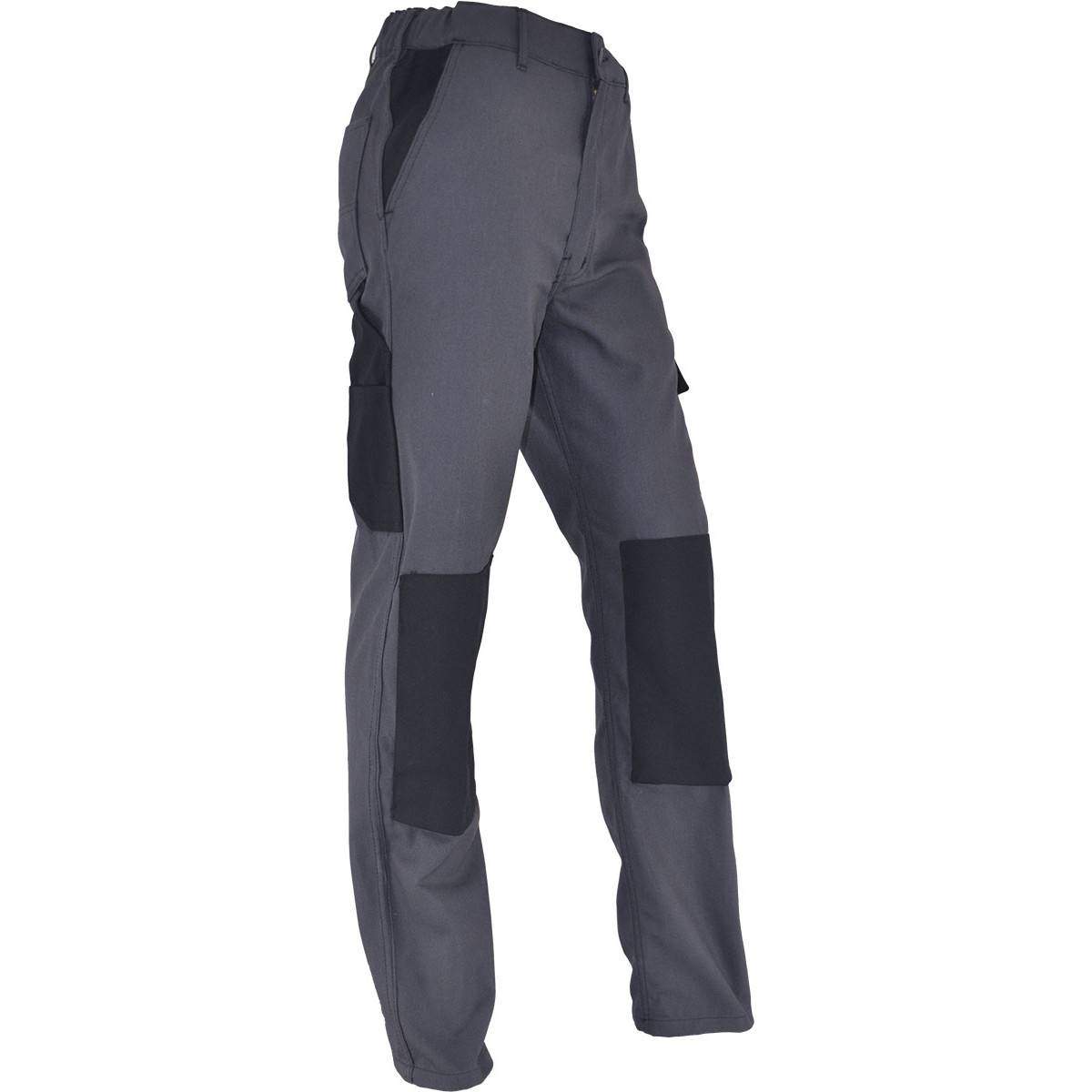 Pantalon de travail confort taille 38, gris Anthracite, poches multiples, genouillères chantiers incluses