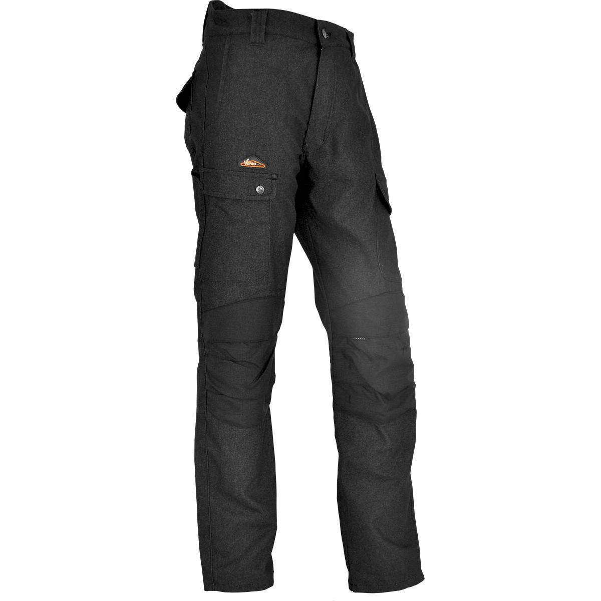 Pantalon de chantier ENDU Taille 38 Noir, poches multiples, genouillères incluses