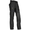 Pantalon de chantier ENDU Taille 42 Noir, poches multiples, genouillères incluses