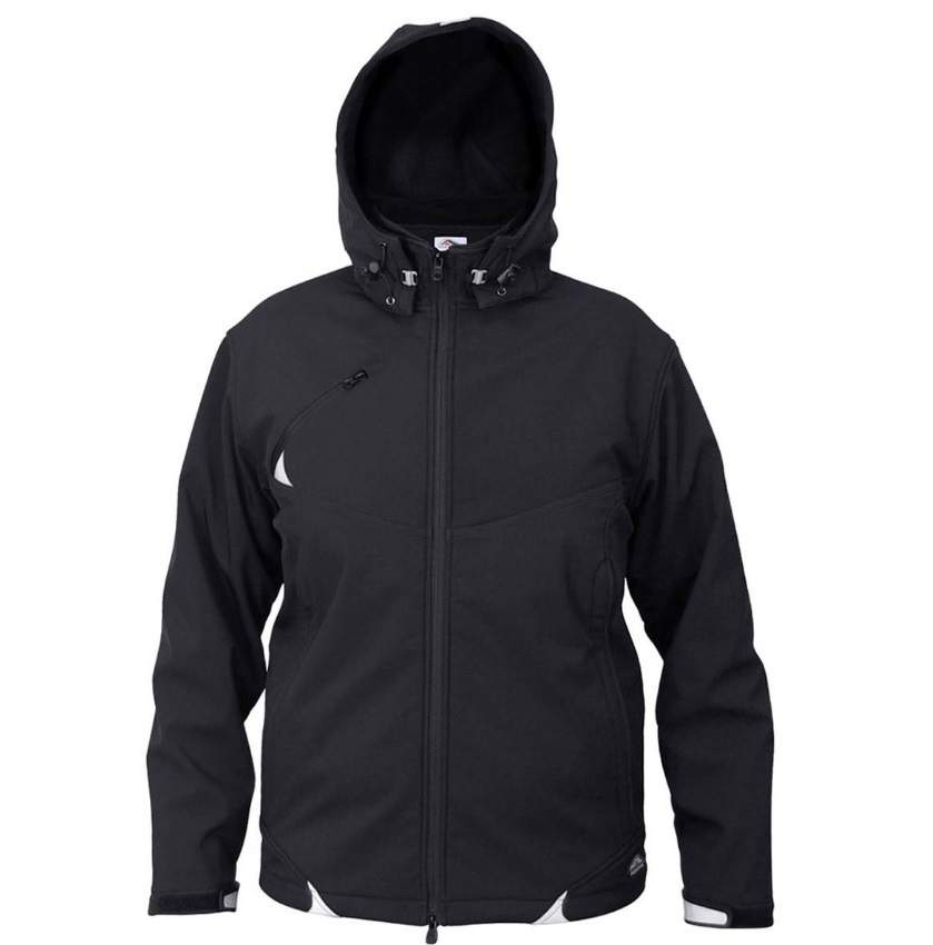 Removable hooded jacket CARLIT softshell black, size XXL