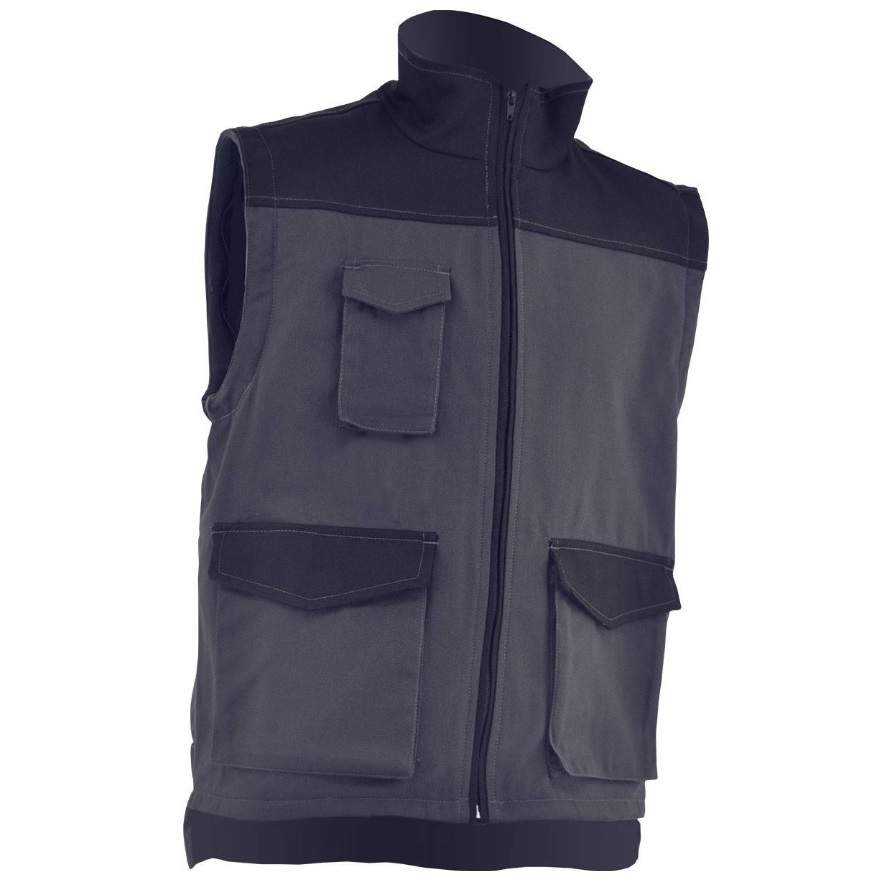 Multi-pocket vest, charcoal grey, size L