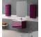 Meuble salle de bain colonne basse 35cm, 1 porte, aubergine, livraison offerte - COYCAMA - Référence fabricant : 