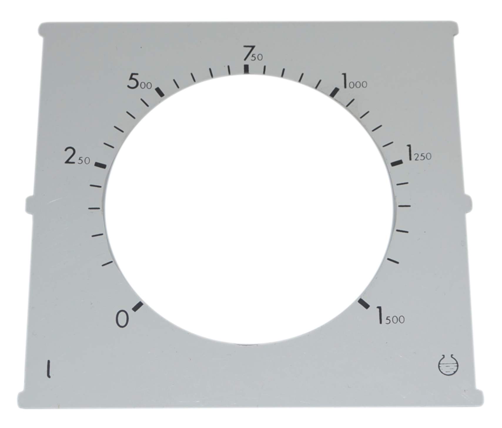 Square dial for oil gauge 1500 litres