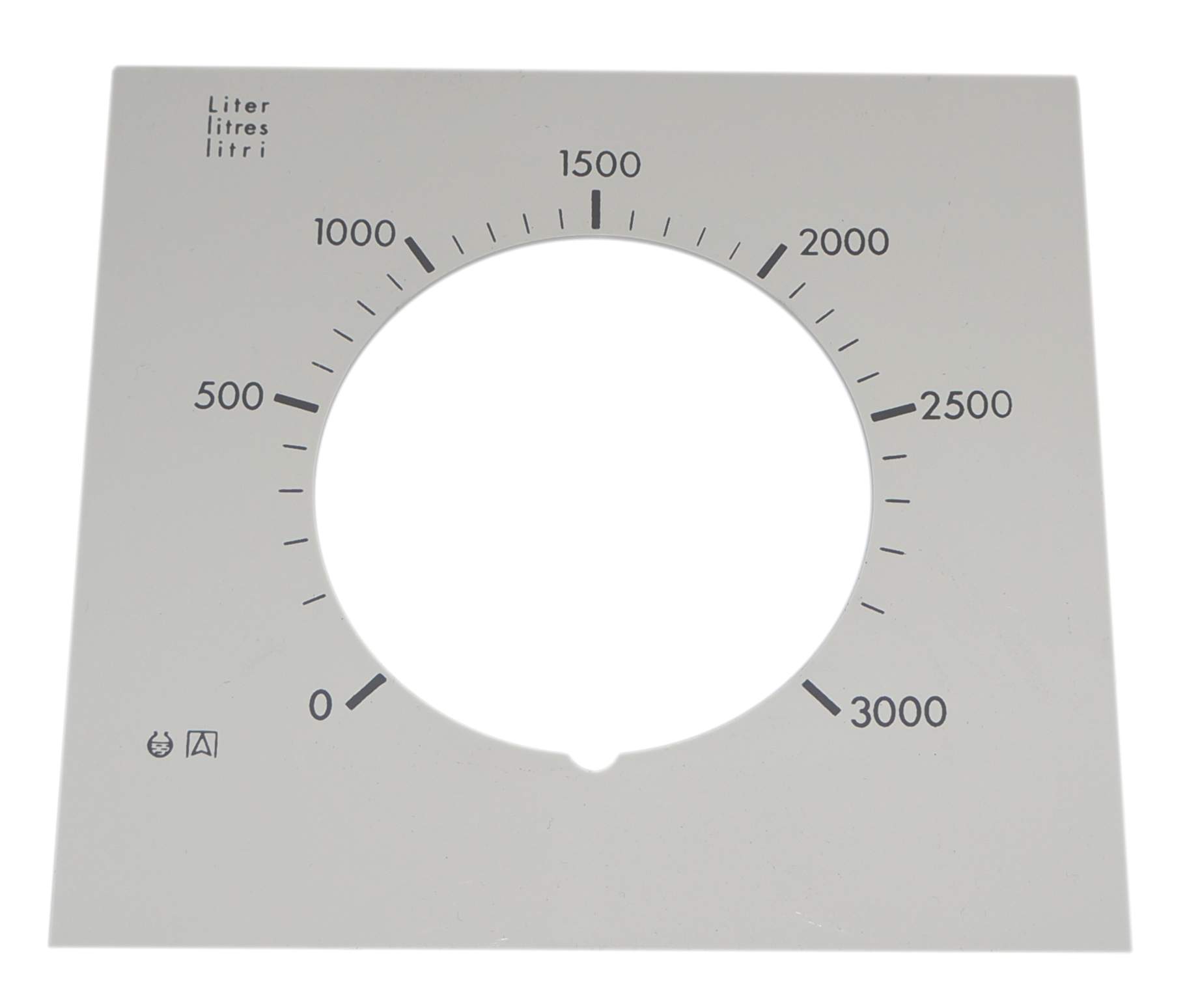 Square dial for oil gauge 3000 litres