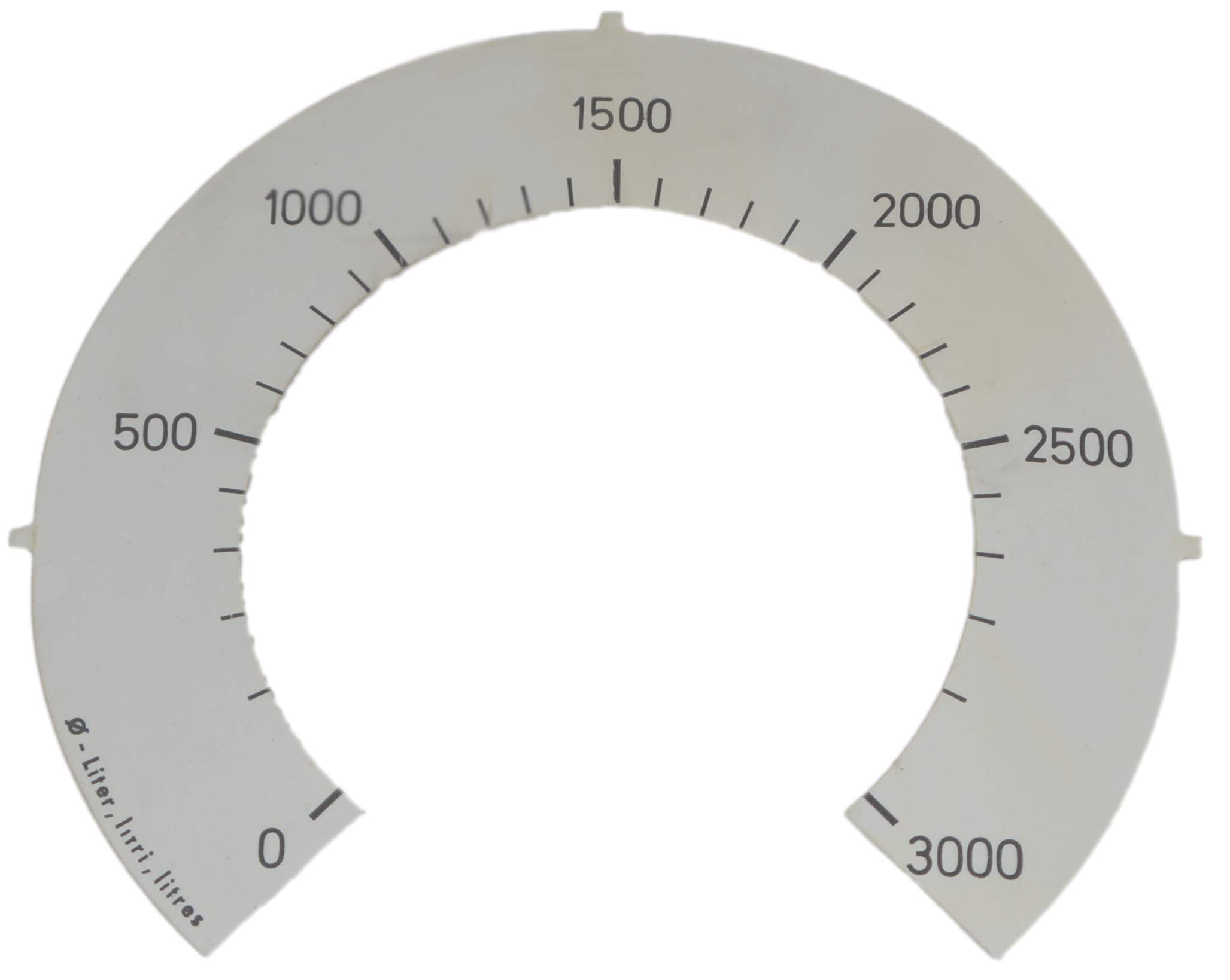 Round dial for oil gauge 3000 litres
