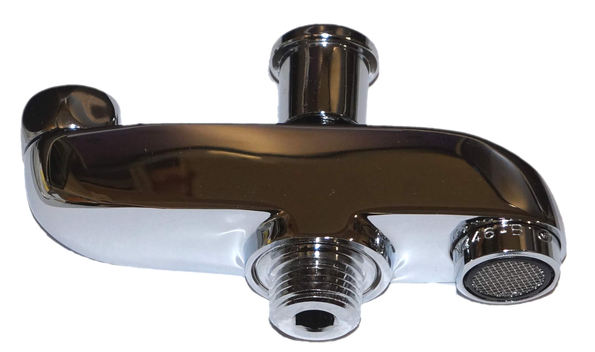 Bath and shower spout with holder