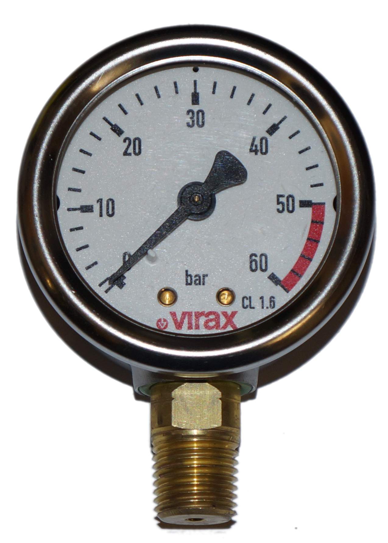 Test pump pressure gauge