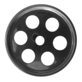 Grille ronde trop-plein d'évier D. 39 mm , inox