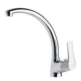 Single lever sink mixer with high moulded spout Titanium - Ramon Soler - Référence fabricant : 180601