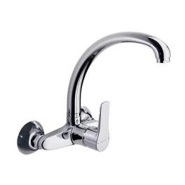 Wall-mounted single lever sink mixer with high swivel spout Titanium - Ramon Soler - Référence fabricant : 1817CC