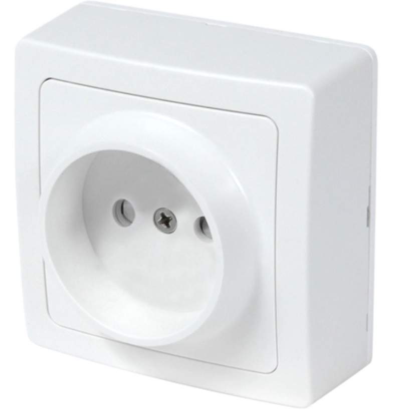 2p 16A ungrounded surface-mounted block socket