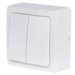 Double on/off switch Blok series - DEBFLEX - Référence fabricant : 746801