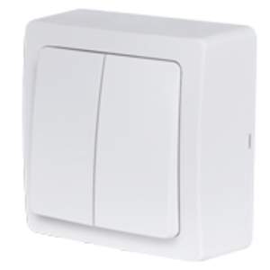 Double on/off switch Blok series
