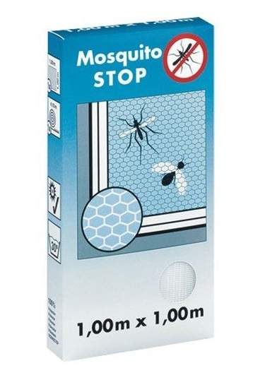 Insektenschutzgitter für Fenster, "STOP", weiß, 1m x 1m
