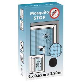 Insektenschutzgitter für Türen, "STOP" grau, 2 Lamellen 0,65m x 2,20m - TESA - Référence fabricant : 200782