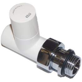 Radiator valve 15 x 21 right white - SR Rubinetterie - Référence fabricant : 0778BL