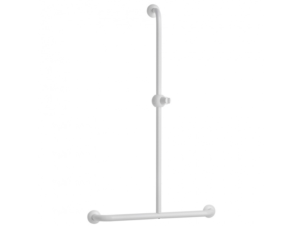 T-handle bar with white epoxy shower holder 100 x 60
