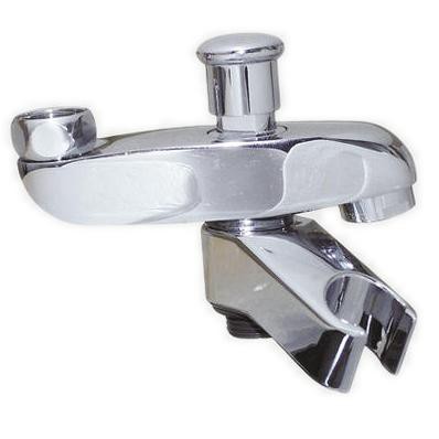 Bath and shower spout with hand shower holder for mixer