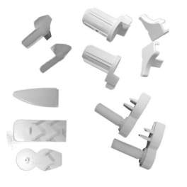 Plastic kit plus hinge for Joker white - Novellini - Référence fabricant : R02JO261-A