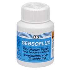 Gebsoflux liquid for tin soldering 80ml bottle
