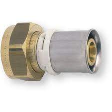 Brass multi-layer fixed female coupling 20x27/26mm