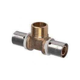 Multilayer brass tee Radial type male 26/20x27/26 - PBTUB - Référence fabricant : MCRTM426