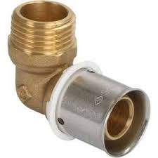 Multilayer brass elbow type Radial male 20x27/20mm