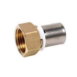 Brass multi-layer fitting with female swivel nut 26x34/20mm - PBTUB - Référence fabricant : MCRE1020