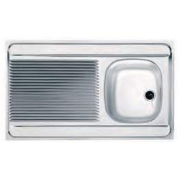 Stainless steel sink, 100x60 cm, 1 bowl, 1 drainer - Franke - Référence fabricant : 013939