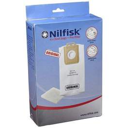Box of 4 bags for NILFISK SELECT and POWER vacuum cleaners - Nilfisk - Référence fabricant : 128389187