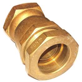 PE 32 gas fitting with sphero-conical joint and 33x42 nut - Gurtner - Référence fabricant : 24045