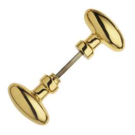 Door handle double olive knob - Laiton poli - Alpertec - Référence fabricant : 228692