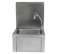 lavabo de mano de acero inoxidable con salpicadero completo con botón de presión - Kramer - Référence fabricant : KRALM210602