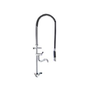Pre-wash device with mixer with spouted tap