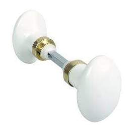 Door handle double olive porcelain knob - Alpertec - Référence fabricant : 228635