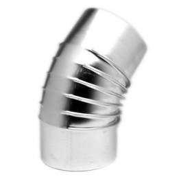Coude fer aluminium 45 degré, diamètre 83 mm - TEN tolerie - Référence fabricant : 374830