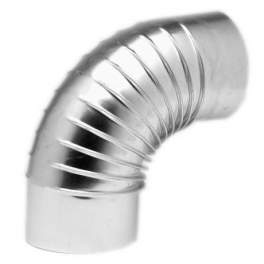 EQ 90° pleated elbows, aluminium, D.83 - TEN tolerie - Référence fabricant : 372830