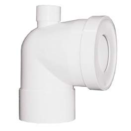 Gomito a 90 gradi per WC femmina diametro 100 con filettatura superiore - Régiplast - Référence fabricant : PCA