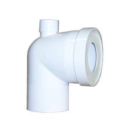Coude WC 90 degré Mâle diamètre 100 avec piquage - Régiplast - Référence fabricant : PCMA