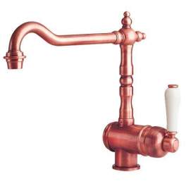 Retro style sink mixer, old copper spout - PF Robinetterie - Référence fabricant : 800VC