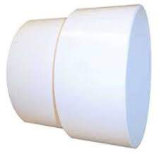 Manchon PVC blanc Femelle diamètre 100 mm Mâle diamètre 93 mm.