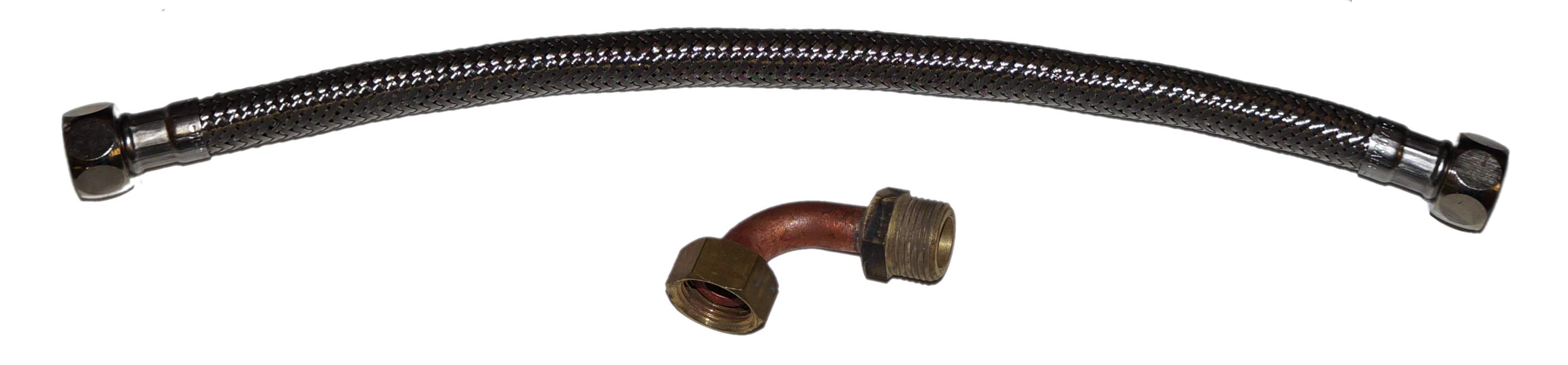 Flexible hose with elbow for QFX stand