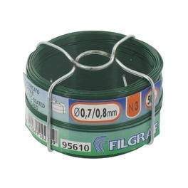 Fil de fer plastifié vert, 0.7 mm, bobine de 50m - FILGRAF - Référence fabricant : 823583