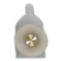 Roulette ROU22 déclipsable pour verre 6 mm diamètre 25 mm épaisseur 34 mm blanc