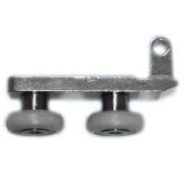 Double wheel on aluminium support, distance between centres 24mm L.43mm - Kinedo - Référence fabricant : ENR11
