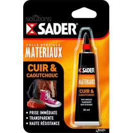 Transparent glue for leather and rubber, 30ml, SADER - Bostik - Référence fabricant : 673822